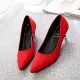 2020 spring and summer new pointed large size high-heeled shoes shallow mouth with women's shoes wedding shoes multicolor OL