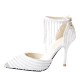 Crystal fringed wristband wedding shoes white pearl bridal shoes pointed fine with wedding photos 2019 summer new sandals women