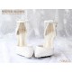 Crystal fringed wristband wedding shoes white pearl bridal shoes pointed fine with wedding photos 2019 summer new sandals women