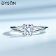 Dyson 925 Sterling Silver Ring Engagement Round Cystal Zirconia Solitaire Rings For Women Lover Gift Wedding Anniversary Jewelry