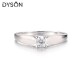 Dyson 925 Sterling Silver Rings Solitaire Classic White Zirconia Promise Bridal Wedding Engagement Rings For Women Fine Jewelry