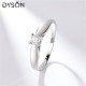 Dyson 925 Sterling Silver Rings Solitaire Classic White Zirconia Promise Bridal Wedding Engagement Rings For Women Fine Jewelry