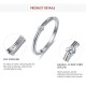 SILVERHOO 925 Sterling Silver Rings for Women Cute Zircon Round Geometric 925 Silver Wedding Ring Fine Jewelry Minimalist Gift